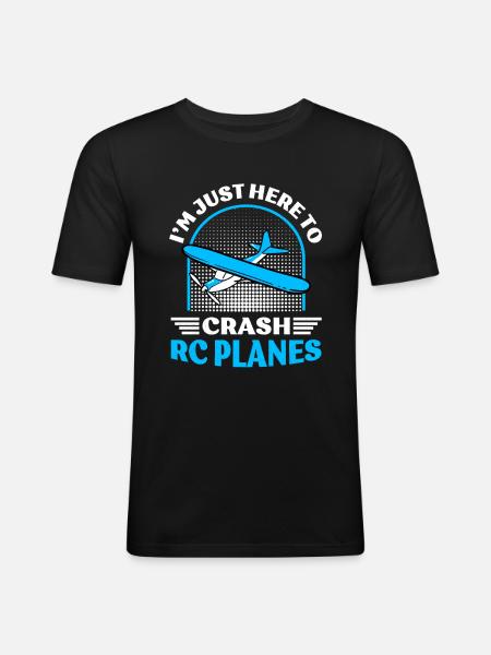 RC Airplane RC Airplane - Men's Slim Fit T-Shirt - black