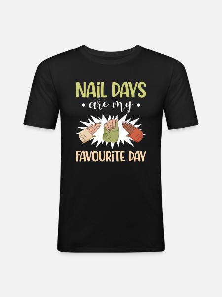 Nail Tech Manicure Nail Technician - Men's Slim Fit T-Shirt - black