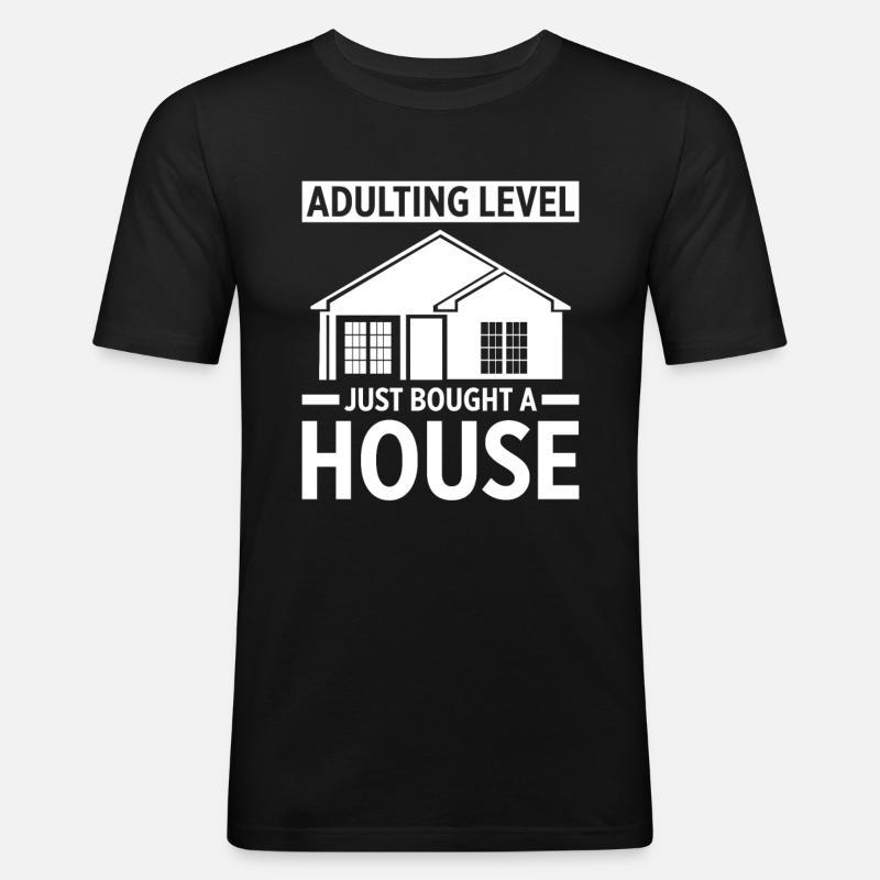 Neuer Hauseigentümer Hauseigentümer - Männer Slim Fit T-Shirt - Schwarz