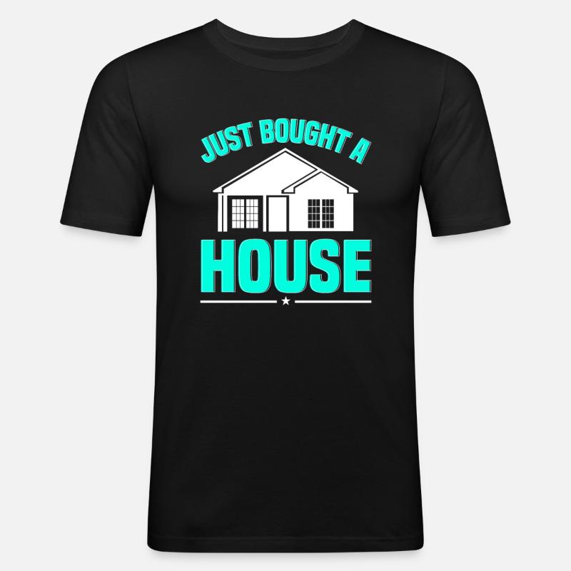 Neuer Hauseigentümer Hauseigentümer - Männer Slim Fit T-Shirt - Schwarz
