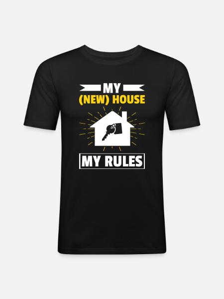 Neuer Hauseigentümer Hauseigentümer - Männer Slim Fit T-Shirt - Schwarz