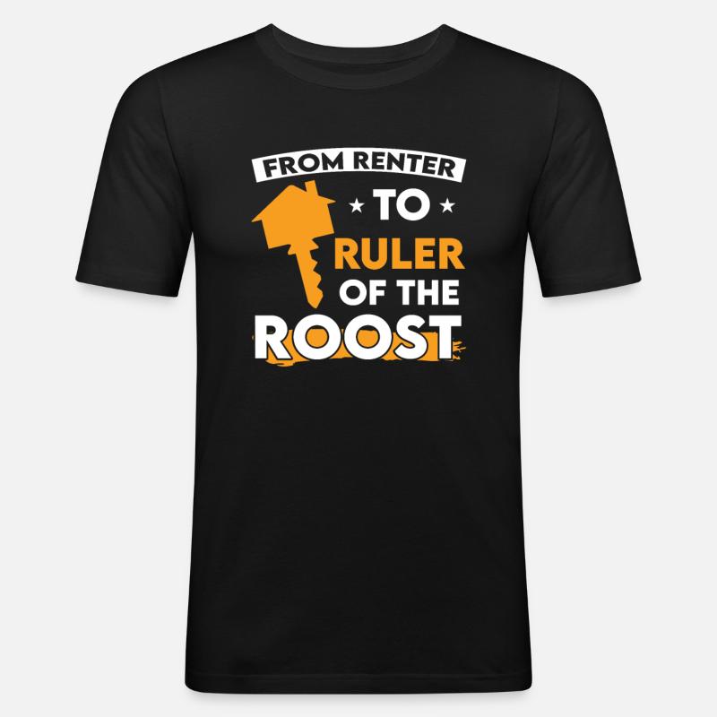 Neuer Hauseigentümer Hauseigentümer - Männer Slim Fit T-Shirt - Schwarz