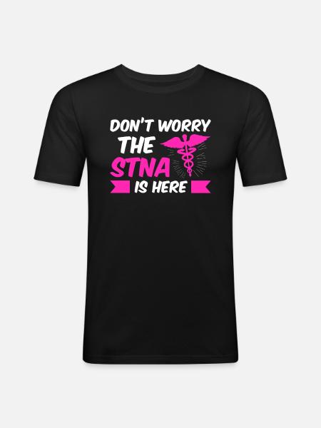 STNA Certified Nursing Assistant - Men's Slim Fit T-Shirt - black