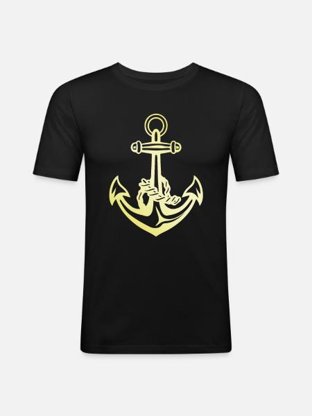Anchor Gold Harbour - Men's Slim Fit T-Shirt - black
