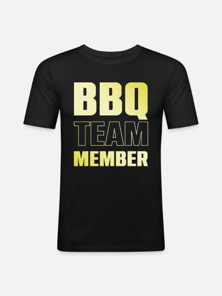 Bbq Team - Männer Slim Fit T-Shirt - Schwarz