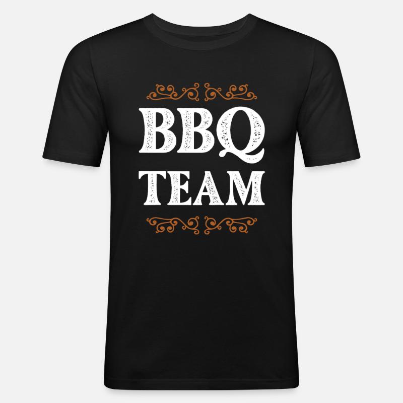 Bbq Crew - Männer Slim Fit T-Shirt - Schwarz
