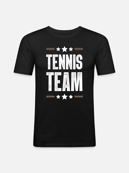 Tennis Team - Men's Slim Fit T-Shirt - black