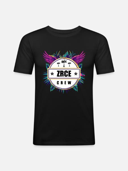 Zrce Crew Tropical - Men's Slim Fit T-Shirt - black