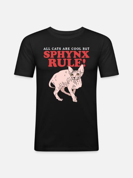 Sphynx Cats Cat Owner Gift - Men's Slim Fit T-Shirt - black