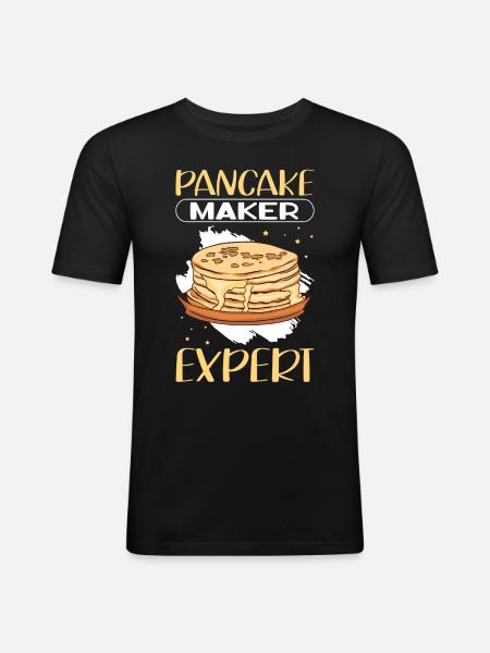 Pancakes | Pancake Pancake Gift - Men's Slim Fit T-Shirt - black