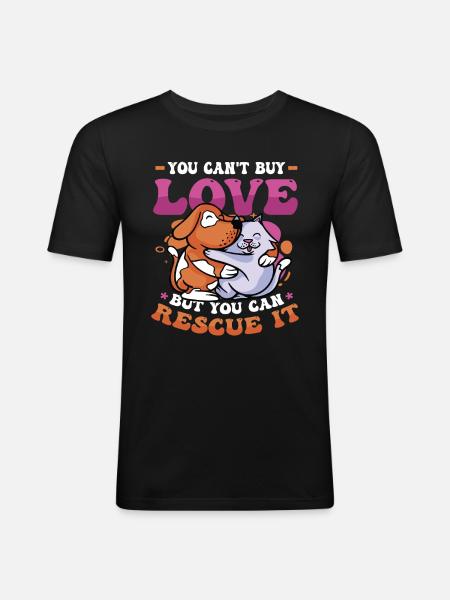 Love cannot be bought. - Men's Slim Fit T-Shirt - black