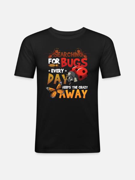 Search for insects - Men's Slim Fit T-Shirt - black