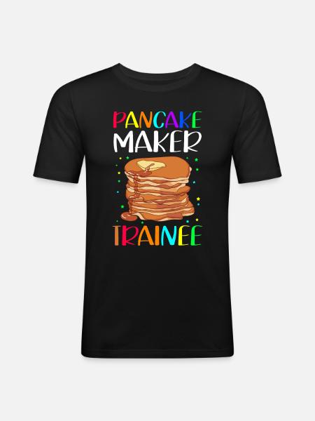 Pancakes Pancakes Pancake Gift - Men's Slim Fit T-Shirt - black