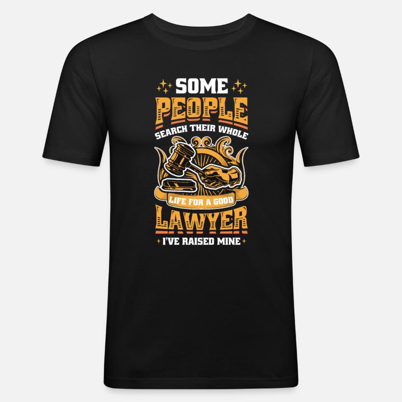 Vater Eines Anwalts - Männer Slim Fit T-Shirt - Schwarz