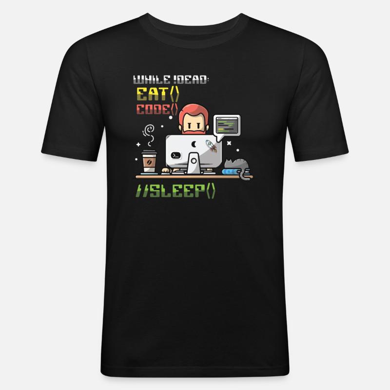 Programmierer,Computerprogrammierer,Witz - Männer Slim Fit T-Shirt - Schwarz