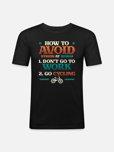 Cylist, Vélo, Cyclisme - T-shirt près du corps Homme - noir