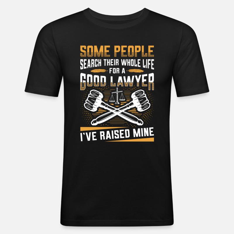 Vater Eines Anwalts - Männer Slim Fit T-Shirt - Schwarz