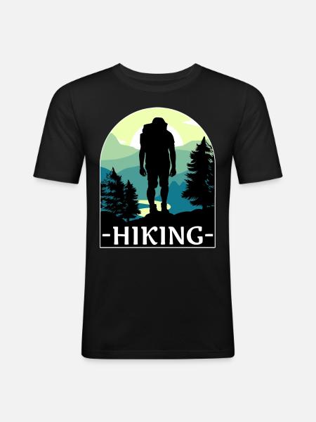 Hikers design hiking - Men's Slim Fit T-Shirt - black