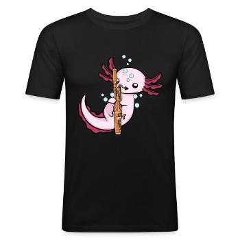 Axolotl Fagott Musikinstrument Big Band Oboe - Männer Slim Fit T-Shirt - Schwarz - Vorne - Nik (191cm)