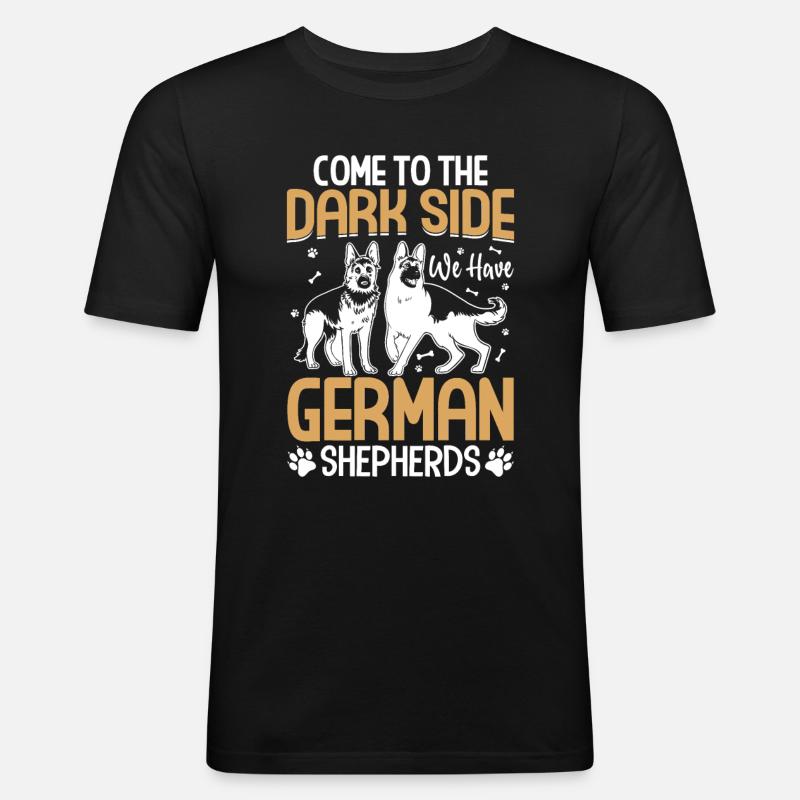 Deutscher Schäferhund - Männer Slim Fit T-Shirt - Schwarz