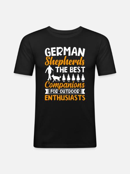 Dog German Shepherd Gift - Men's Slim Fit T-Shirt - black