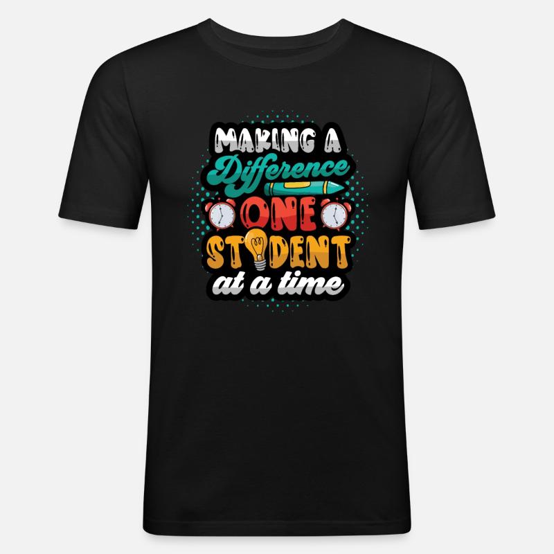 Making a difference - Men's Slim Fit T-Shirt - black