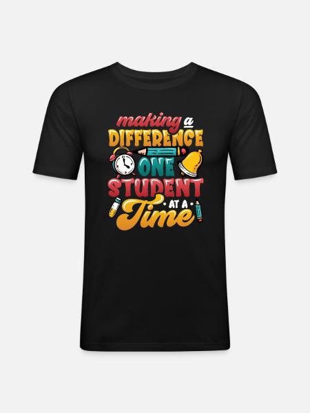 Making a difference - Men's Slim Fit T-Shirt - black