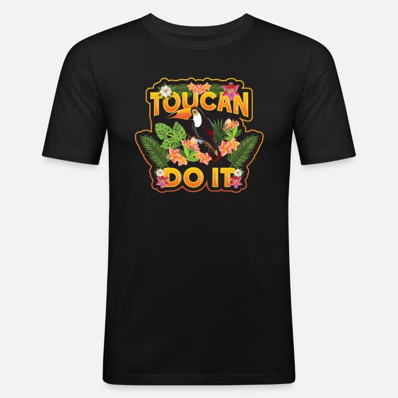 Toucan Do It - Männer Slim Fit T-Shirt - Schwarz