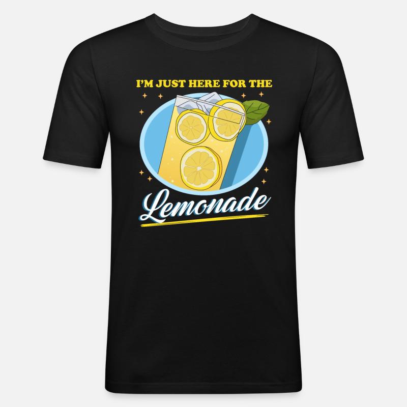 Limonade Zitronen-Limonade Brause Geschenk - Männer Slim Fit T-Shirt - Schwarz