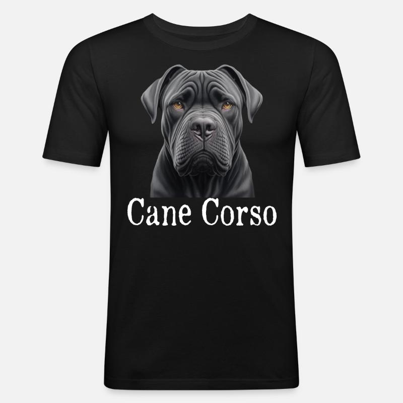 Cane Corso - Männer Slim Fit T-Shirt - Schwarz