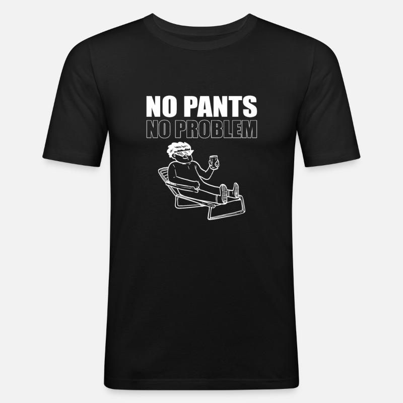 No Pants No Problem - Men's Slim Fit T-Shirt - black