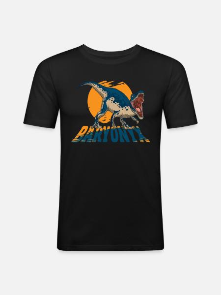 Baryonyx Dinosaur - Men's Slim Fit T-Shirt - black
