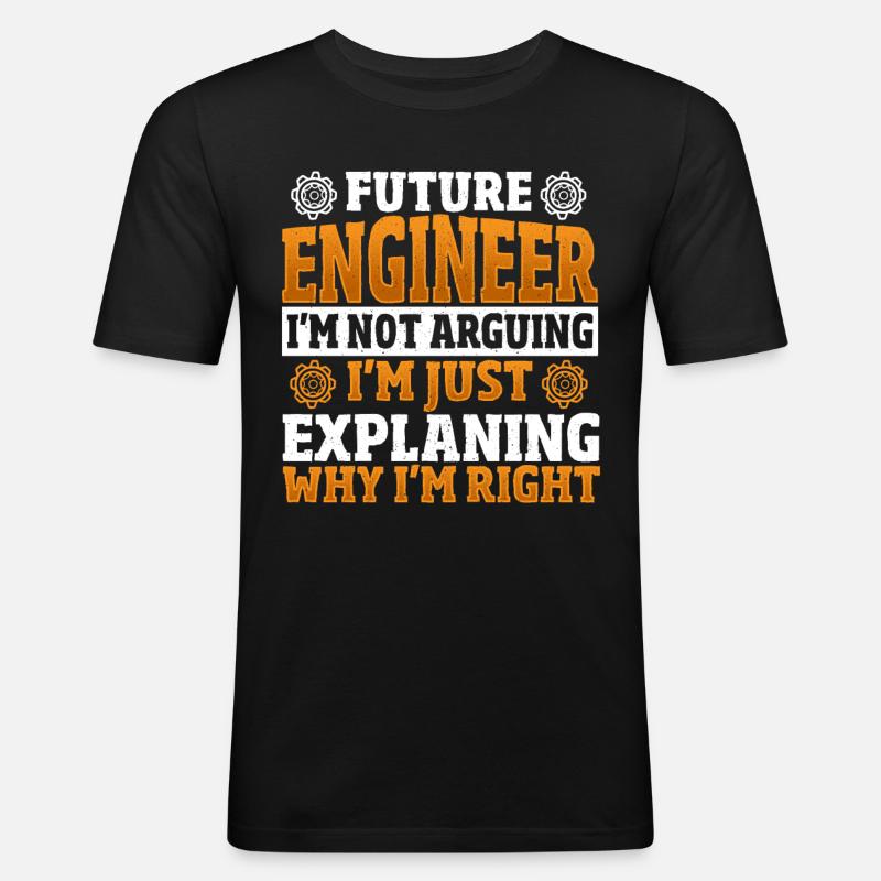 Future Engineer Mechanical Engineering Mechanical - Männer Slim Fit T-Shirt - Schwarz