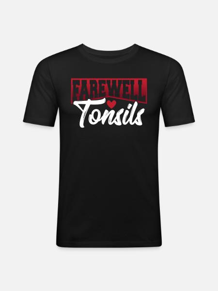 Tonsillitis Survivor Farewell, Tonsils - Men's Slim Fit T-Shirt - black