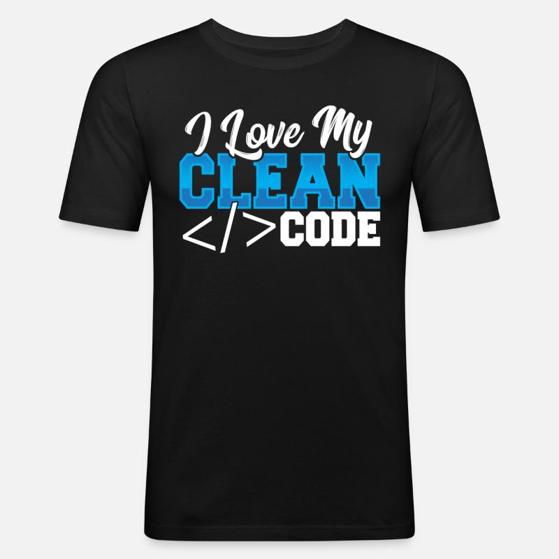 Programmation J’aime mon code propre - T-shirt près du corps Homme - noir