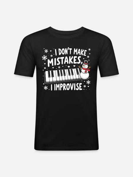 T Shirt Piano - Pianist - Men's Slim Fit T-Shirt - black
