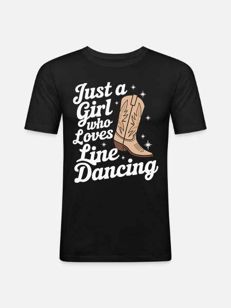 Line Dancing Dancing Dancers - Men's Slim Fit T-Shirt - black