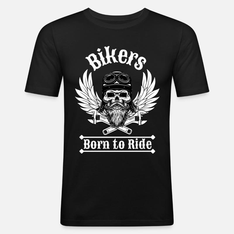 Ich bin ein Motorradfahrer. - Männer Slim Fit T-Shirt - Schwarz