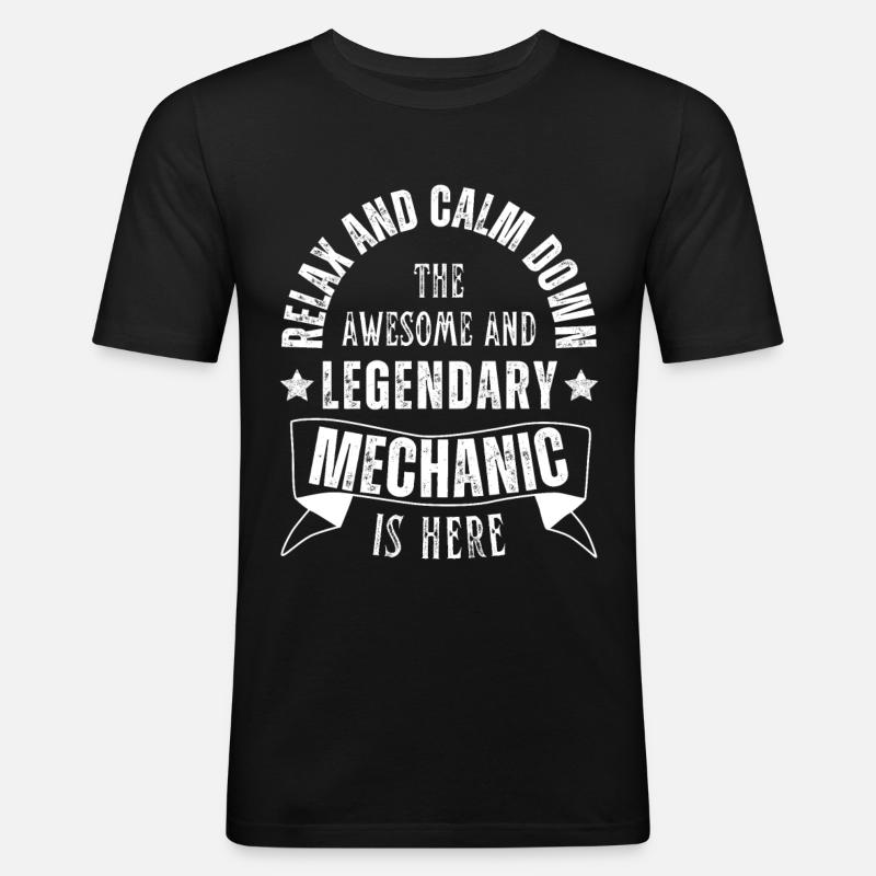 Legendärer Mechaniker Beruf - Männer Slim Fit T-Shirt - Schwarz