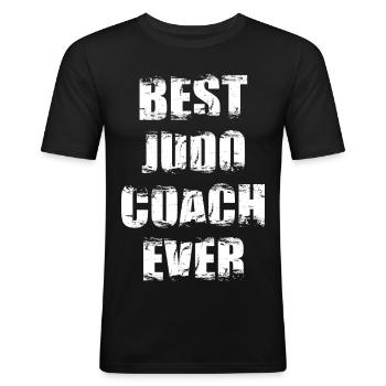 Bester Judo Trainer aller Zeiten - Männer Slim Fit T-Shirt - Schwarz - Vorne - Nik (191cm)