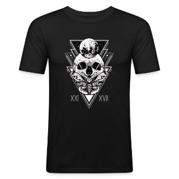 Occult Witchcraft | Sacred Geometry - Men's Slim Fit T-Shirt - black - Front - Nik (191cm)