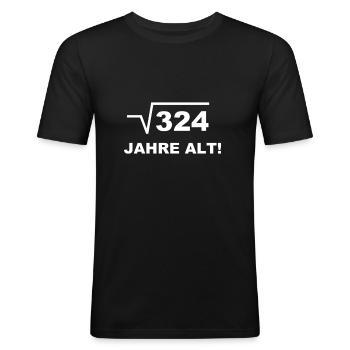 18. Geburtstag Geburtstagsgeschenk Idee Wurzel 324 - Männer Slim Fit T-Shirt - Schwarz - Vorne - Nik (191cm)