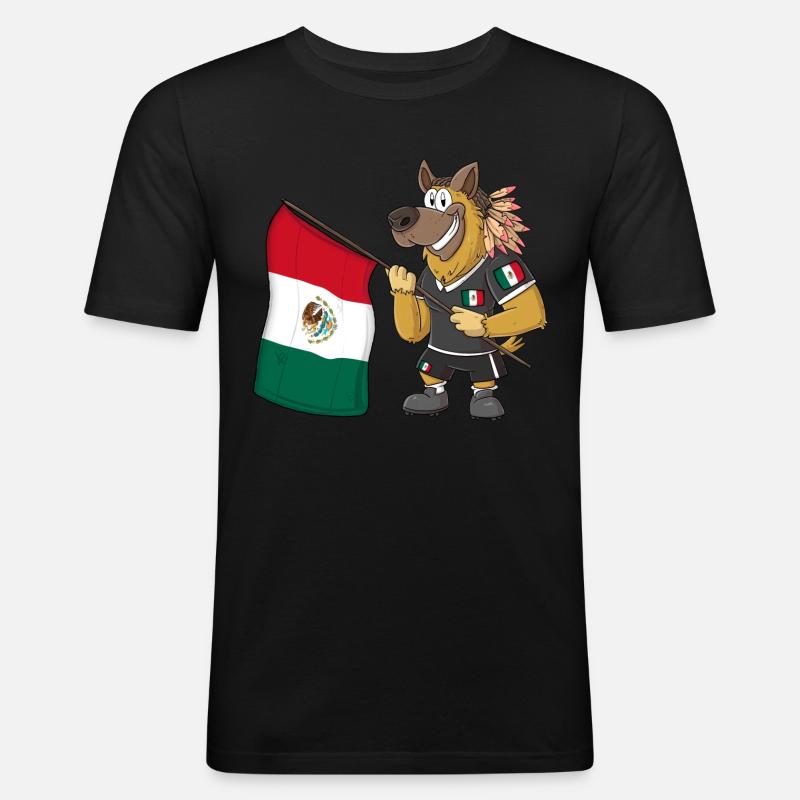 Mexiko Rasta Hund - Männer Slim Fit T-Shirt - Schwarz