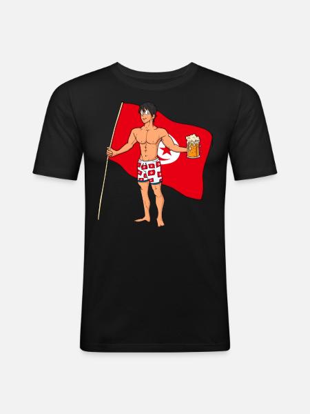 Tunisian Hot Boy - Men's Slim Fit T-Shirt - black