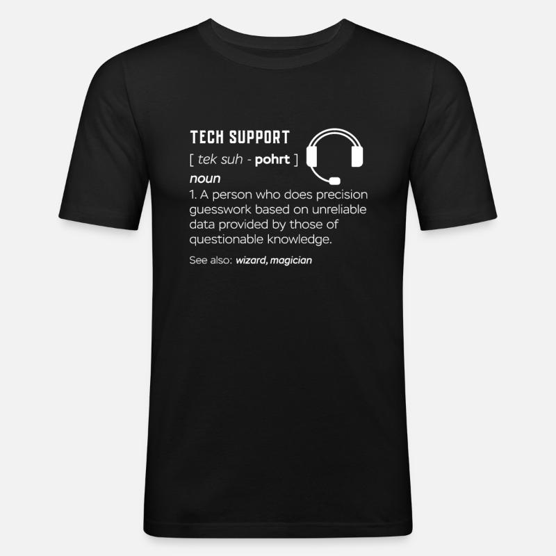 TECH SUPPORT - Men's Slim Fit T-Shirt - black