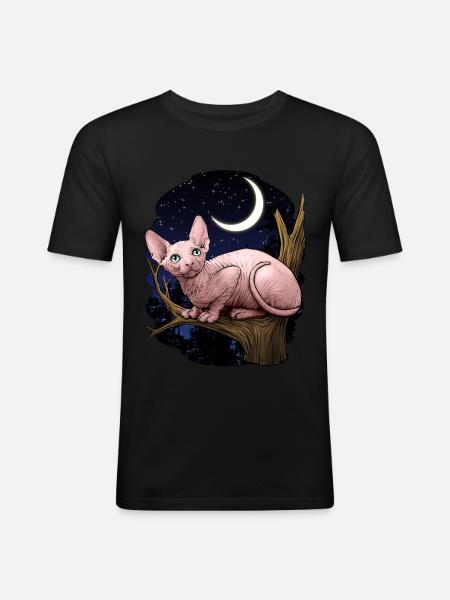 Sphynx - T-shirt près du corps Homme - noir