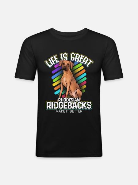 Rhodesian Ridgeback - Men's Slim Fit T-Shirt - black