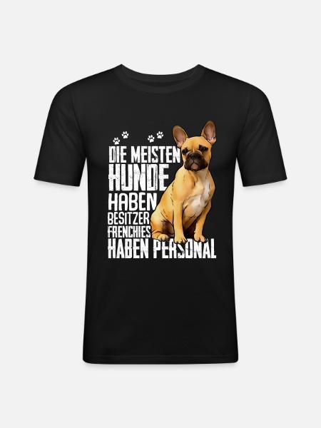 Bulldog français - T-shirt près du corps Homme - noir