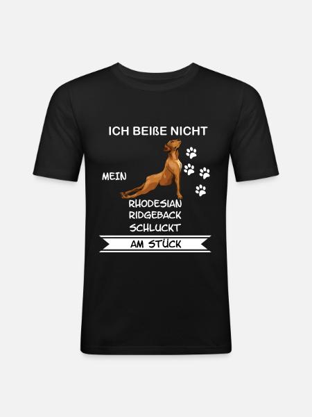 Rhodesian Ridgeback - Männer Slim Fit T-Shirt - Schwarz