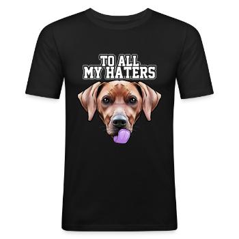 Rhodesian Ridgeback - T-shirt près du corps Homme - noir - Devant - Nik (191cm)
